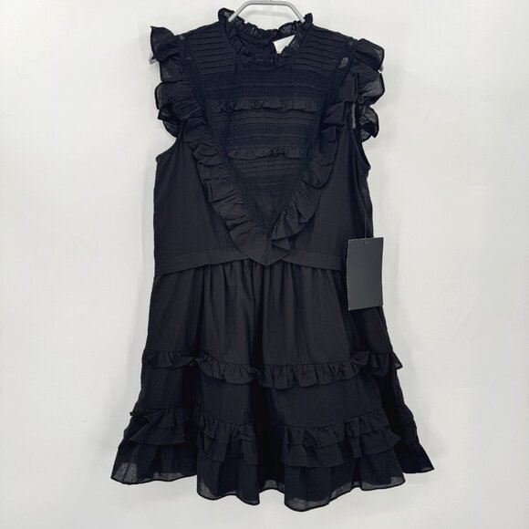 Tuckernuck Dresses & Skirts - Pomander Place by Tuckernuck Women's Black Cecilia Ruffle Mini Dress sz XS NWT